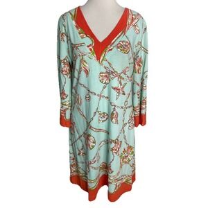 Barbara Gerwit  Seashells‎ Print Mini  Dress Size XL Cruise Beach Party